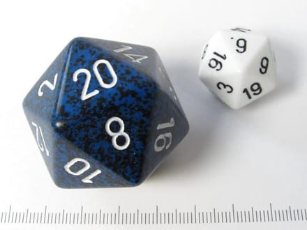 Dobbelsteen D20 Stealth Speckled 34mm - Accessoires