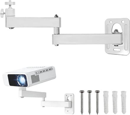 Beamer Houder - Projector Standaard - Thuisbioscoop Inrichten - 360 Graden Draaibaar - Universeel 1/4 Inch - Wit
