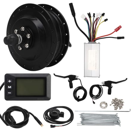 36V 500W Achternaaf Cassette Motor Kit Elektrische Fiets Naafmotor Conversie Kit met 22A Controller GD01 Display For 28/29in 700C Wheel Spokes black