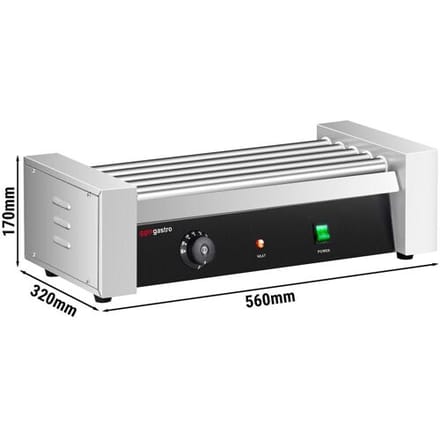 GGM Gastro Würstchengrill / Hot Dog Grill - mit 5 Rollen