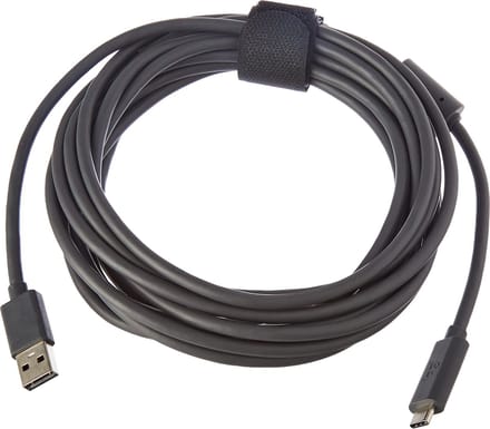 Logitech 993-001391 USB-kabel USB 2.0 USB-A stekker, USB-C stekker 5.00 m Zwart