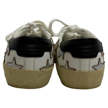Saint Laurent SL/06 Ster Lage Sneakers in Witte Kalfsleer