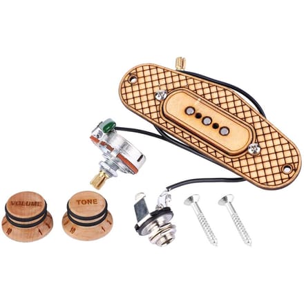 Drie Snarige/3 Polige Cigar Box Gitaar Pickup voor Professionals en Amateurs beige