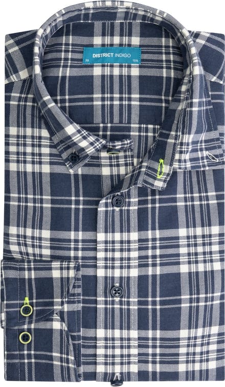 District Indigo Overhemd Ruit Blauw (7.12.045.734 - 214)