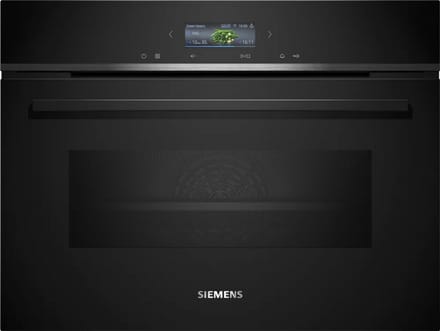 Siemens iQ700 CM724G1B1 Compacte Combi Oven met Magnetron 45 cm – TFT Display – Home Connect WiFi – 45L – Zwart