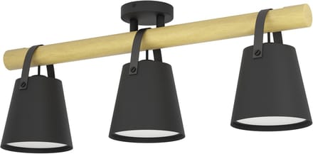 EGLO Boyle Plafondlamp - E27 - 78 cm - Zwart/Bruin/Wit