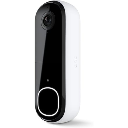 Arlo 2K draadloze video deurbel met camera, 1 deurbel, wit