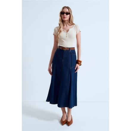 Dames Slim Fit Katoenen U-Hals T-Shirt