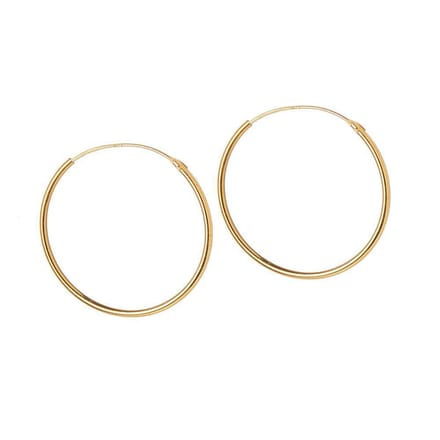 Goud Plated Hoops 25MM 1,2MM