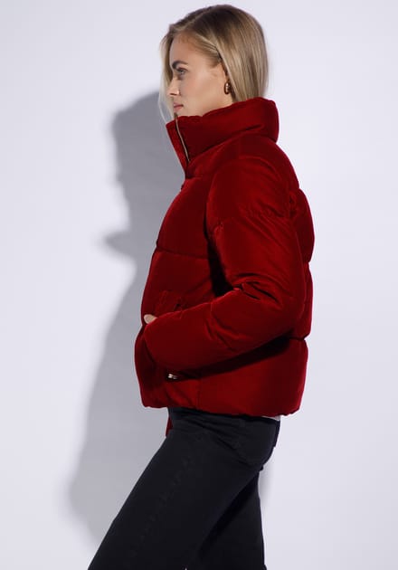 Wittchen Dames Gewatteerde Veloursjas Rood Polyester