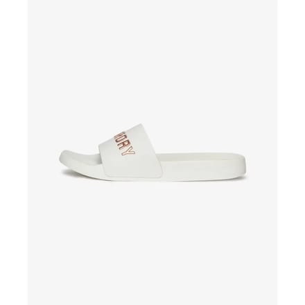 Superdry - Vegan badslippers met logo - Dames - Slippers