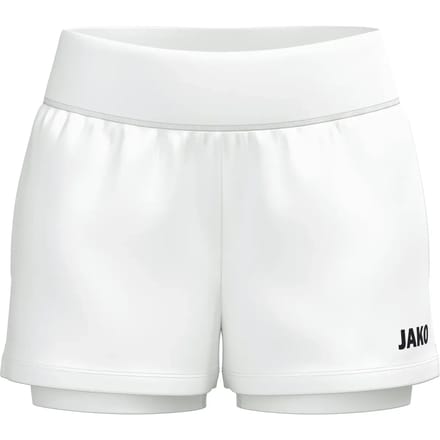 JAKO 2-in-1 short One damesmaten wit 8200d-000
