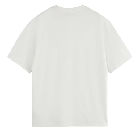 Scotch & Soda Core - 3 Crosses Loose Fit Pocket T-shirt White Größe: M | Basic T-Shirts Outlet | Herren | Weiß
