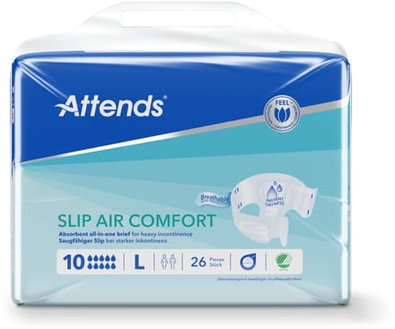 Attends Slip Air Comfort 10 Large - 1 paquet de 26 protections