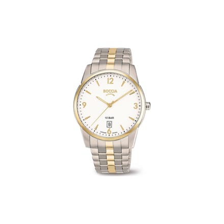 Boccia Titanium 3632.02 horloge - Titanium - Zilver en goudkleurig - 39 mm