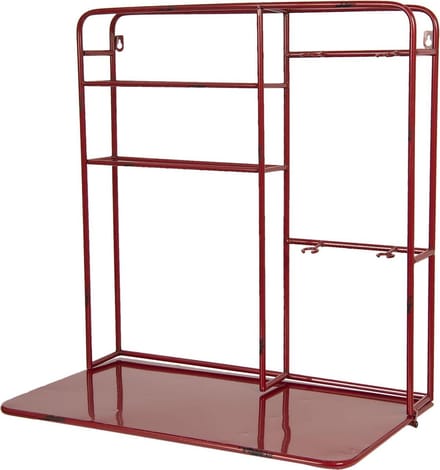 Clayre & Eef Wandrek 59x33x63 cm Rood IJzer