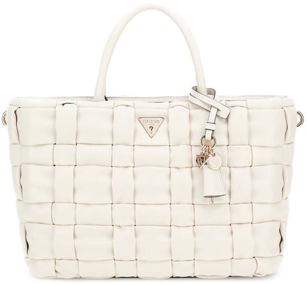 GUESS handtas schoudertas Marion Satchel Bone crème