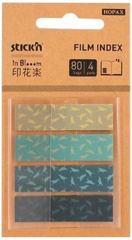 Stick'n Film Index Tabs - 45x12 mm - Z-Note - 4x Gekleurde Tabs - 80 Bladwijzers