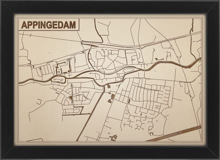 Decoratief Beeld - Houten Van Appingedam - Hout - Bekroned - Bruin - 21 X 30 Cm