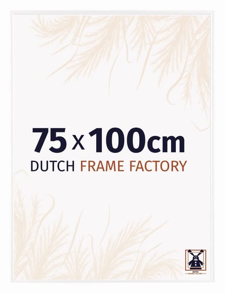 Fotolijst 75x100 cm - Kunststof - Wit Hoogglans - Easy