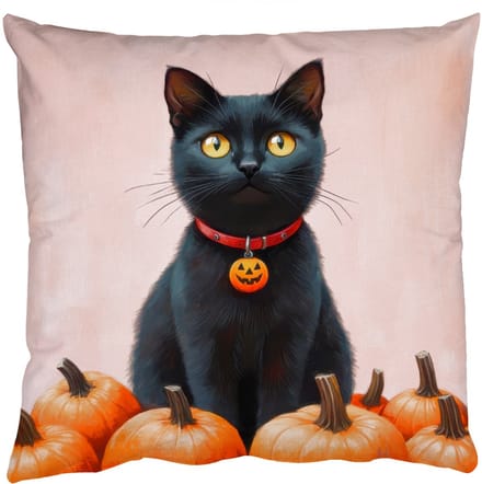 Sierkussens - Kussentjes Woonkamer - 60x60 cm - Kat - Pompoen - Roze