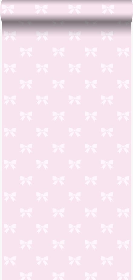 Origin Wallcoverings behang strikjes glanzend roze - 346844 - 53 cm x 10,05 m