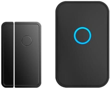 Draadloze Deurbel Sensor - Alarm Kit - Woning Beveiliging - 45 Melodieën - 20 Meter Bereik - Zwart