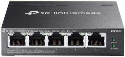 TP-Link Omada ES205G beheerde gigabit-ethernet-switch (10/100/1000) voeding via ethernet (PoE) zwart
