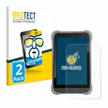BROTECT - Screenprotector voor Juniper Systems Cedar CT8X2 - Folie Beschermfolie transparant 2 Stuks