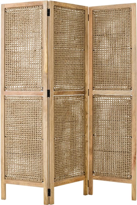J-Line kamerscherm Rieten Panelen - hout - naturel