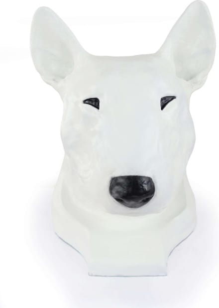 Bull Terrier urn en tuinbeeld - grote hondenkop voor as van je hond