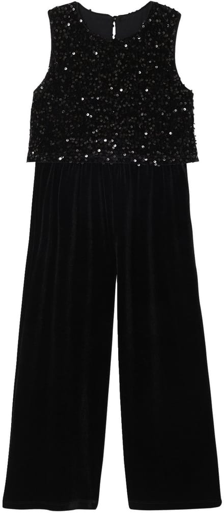 Vertbaudet Fluwelen jumpsuit met pailletten voor meisjes