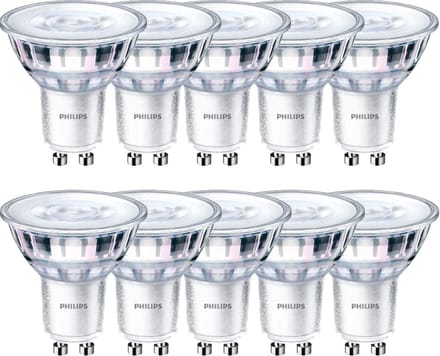 Philips CorePro LEDspot GU10 4W 3000K 345lm 230V - Dimbaar - Warm Wit - Per doos á 10 stuks