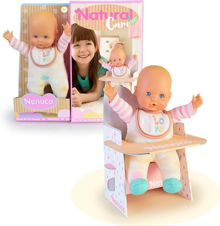 Babypop met Hoge Stoel en Zachte Stoffen Lijf