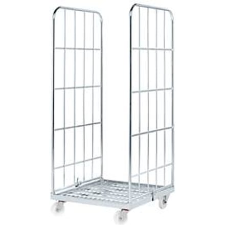 Rolcontainer, 2-zijdig, met stalen rolplaat, 1640 mm bruikbare hoogte