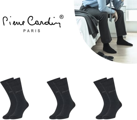 Chaussettes Homme Pierre Cardin Lot de 3 Graphite 39-42 black