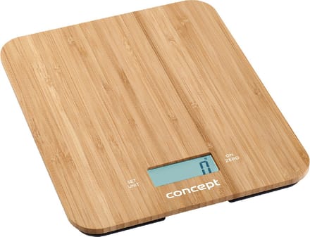 CONCEPT - Digitale Keukenweegschaal - Bamboe - 15kg Klok Timer Bamboe Ontwerp max. 15kg met ophanghaak