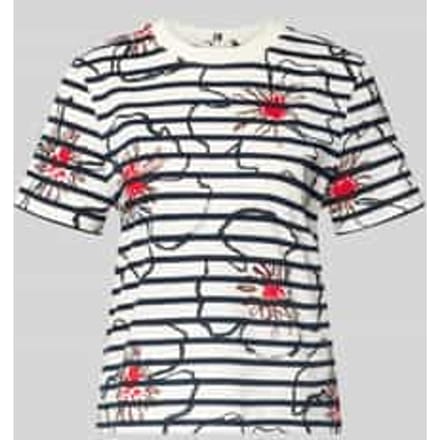 regular fit T-shirt model 'FLOWER GRAPHIC REG C-NK S'