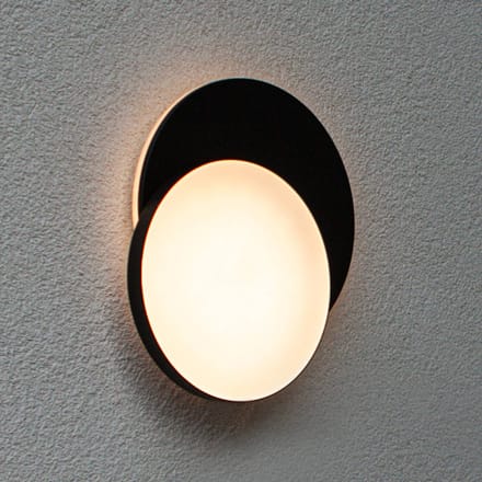 Lutec Buitenwandlamp Goleta - Zwart - Warm Of Koel Wit - 24w