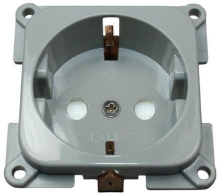 Wandcontactdoos 230V C-line Grijs