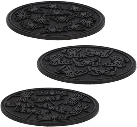 Treeplaat voor tuin van rubber, set van 3, treesteen, tuinplaat