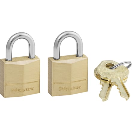 MasterLock Hangslot - Massief Messing - 20 mm - 2 stuks - 120EURT