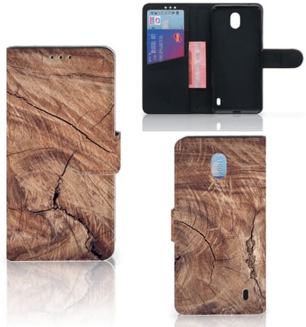 Nokia 1 Plus Book Style Case Tree Trunk