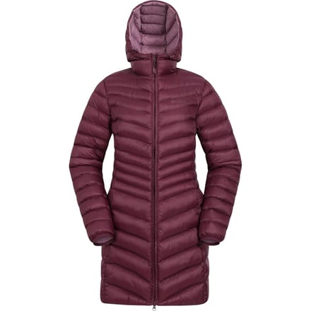 Mountain Warehouse Dames/Dames Florence lange gewatteerde jas (Bourgondië)