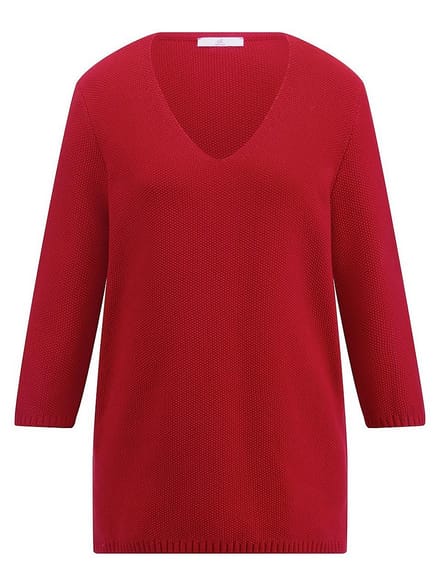 Trui V-hals Van Emilia Lay rood
