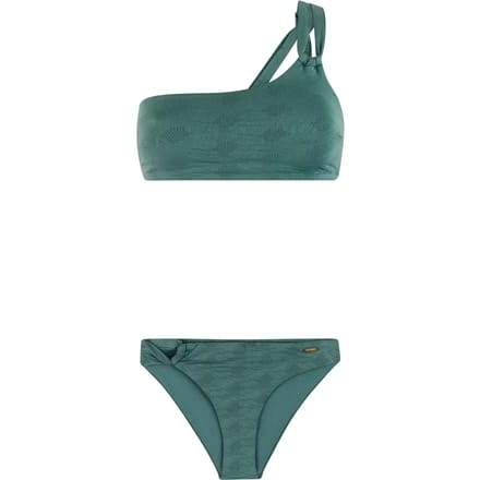 Protest PRTNadyas - One shoulder Bikini set Dames - Normale pasvorm - Uitneembare vulling - Medium dekking - Groen