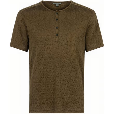 John Varvatos Stanton Regular Fit Ss Henley With Textu Soil Taglia: M | Magliette basic Outlet | Uomo | Bianco