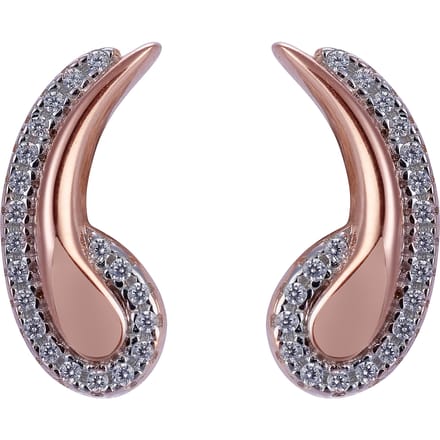 Orphelia 'Tilou' Dames 925 Sterling Zilveren Stud Oorbellen - Roze ZO-7441