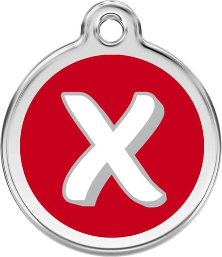 Red Dingo Hondenpenning 20 mm letter X