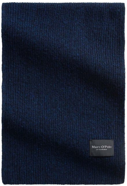 Marc O'Polo sjaal Knitted Scarf Dark Navy donkerblauw